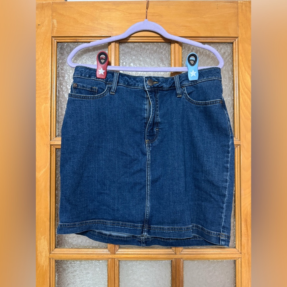 Lee Dark Blue Denim A-Line Skirt